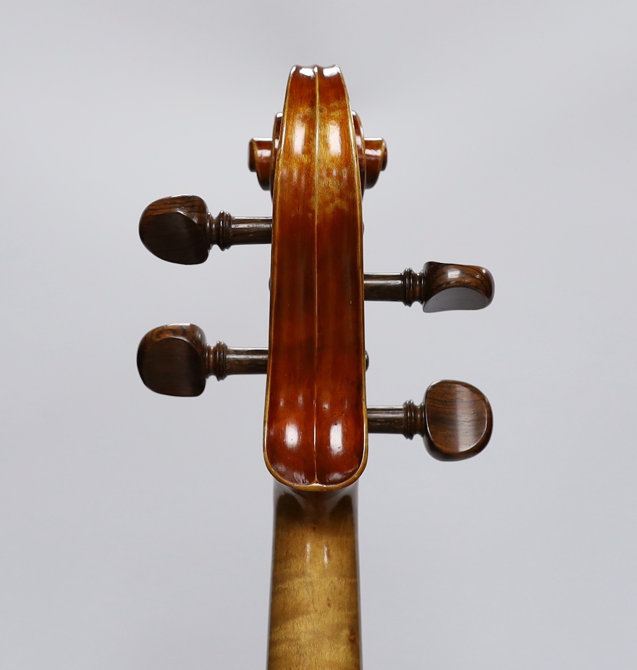 A German viola, labelled Wilhelm Nurnberger, with bow, in case. CITES